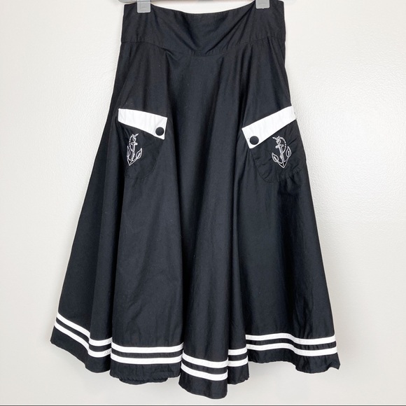 Hell Bunny Dresses & Skirts - HELL BUNNY Vixen Retro Sailor Swing Skirt